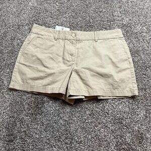 LOFT Ann Taylor Shorts Womens 12 Beige Chino 4 Inch Inseam Casual Khaki